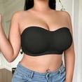 thumbnail image 2 of Kyntgho Women's Plus Size Strapless Bra, Seamless Molded Bandeau with Front Hook Closure, 2 of 5