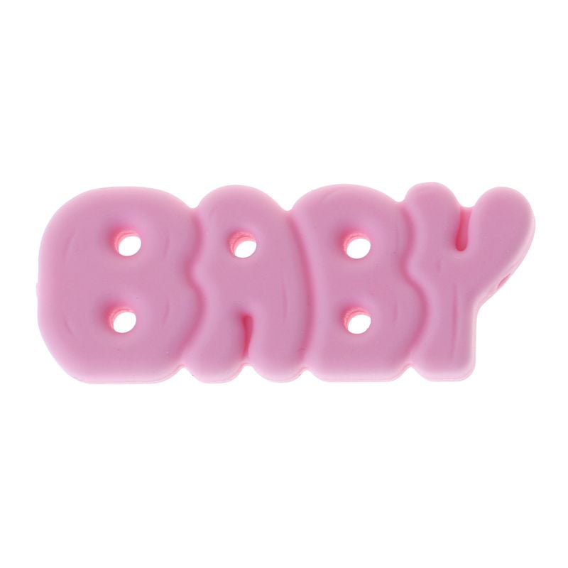 Silicone Beads Baby Teether DIY Jewelry Necklace Teething Toy Grind Bead Letters 