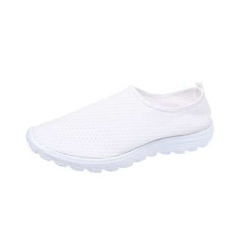 

New Cartoon Nurse Doctor Print Women Sneakers Slip on Light Mesh Shoes Summer Breathable Flats Shoes Zapatos Planos