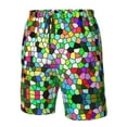 thumbnail image 5 of Disketp Men'S Swim Trunks Hawaiian Breathable Surf Beach Swimsuits Mesh Lining Beach Shorts With Pockets-Colorful Tie Dye Stained Glass, 5 of 9