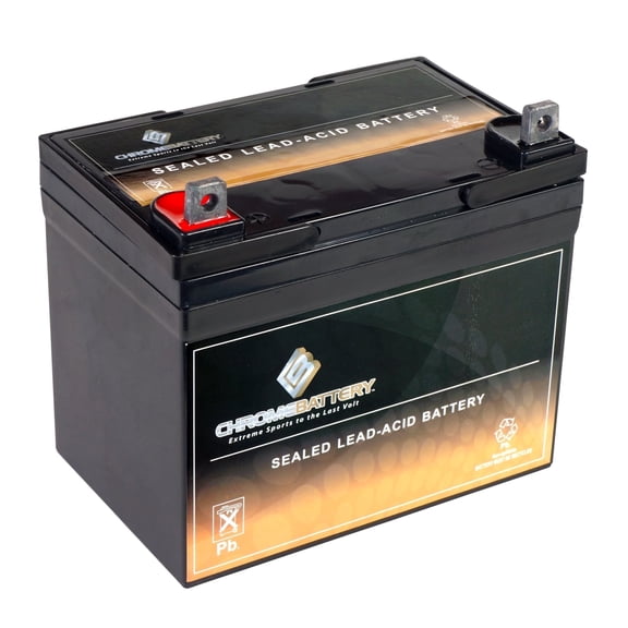 Chrome Battery 12V (12 Volts) 35Ah High Capacity Deep Cycle Battery for Solar Wind Panels