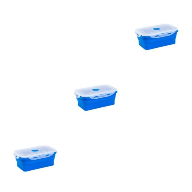 Baohd Silica Gel Convenient And Stylish Solution For Quick Lunch Break With Multiple Colors And Specifications To Choose deep blue 1200ml 3Set