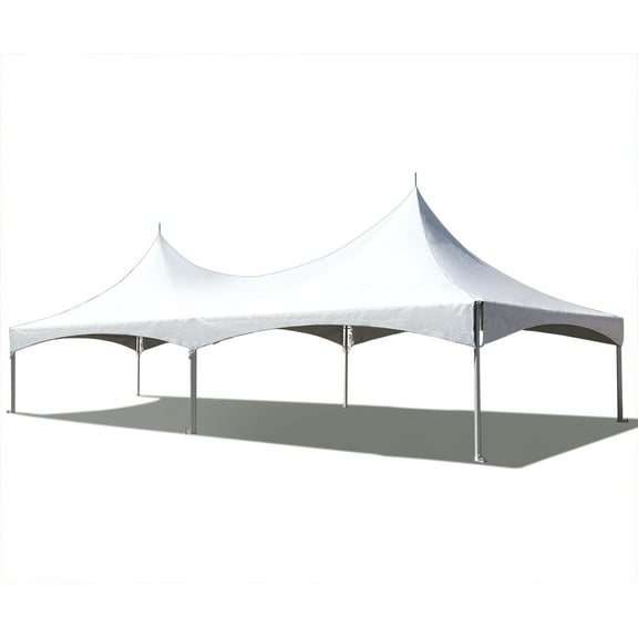 TentandTable High Peak Frame Outdoor Canopy Tent, White Twin Tube 20 ft x 40 ft