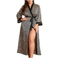 thumbnail image 5 of Sakmal Black Moo Moos for Women Nightgown Long Plus Size Slip Comfy Mumu Dress Leopard Print Long Sleeve Nightgowns for Women, 5 of 5
