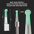 thumbnail image 2 of Ear Spoon Tips Ear Cleaner Replacement Set for 3.5 mm Otoscope Plastic Ear Cleaner Tips Reusable Ear Cleaner Spoon Tip for Teens Adults Family Ear Health Care (Light Green), 2 of 7