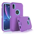thumbnail image 7 of Njjex iPhone XR Cases, Sturdy Phone Case for iPhone XR 6.1", Full-Body Shockproof Protection Heavy Duty Armor Hard Plastic & Shock Absorption Rubber Rugged Bumper 3-in-1 Case Cover - Purple, 7 of 7