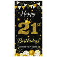 thumbnail image 2 of Glamorous Black Gold Happy 21st Birthday Banner with Glittery Numbers Crown Stars Backdrop Party Decoration Photography Props Birthday Party Supplies, 2 of 8
