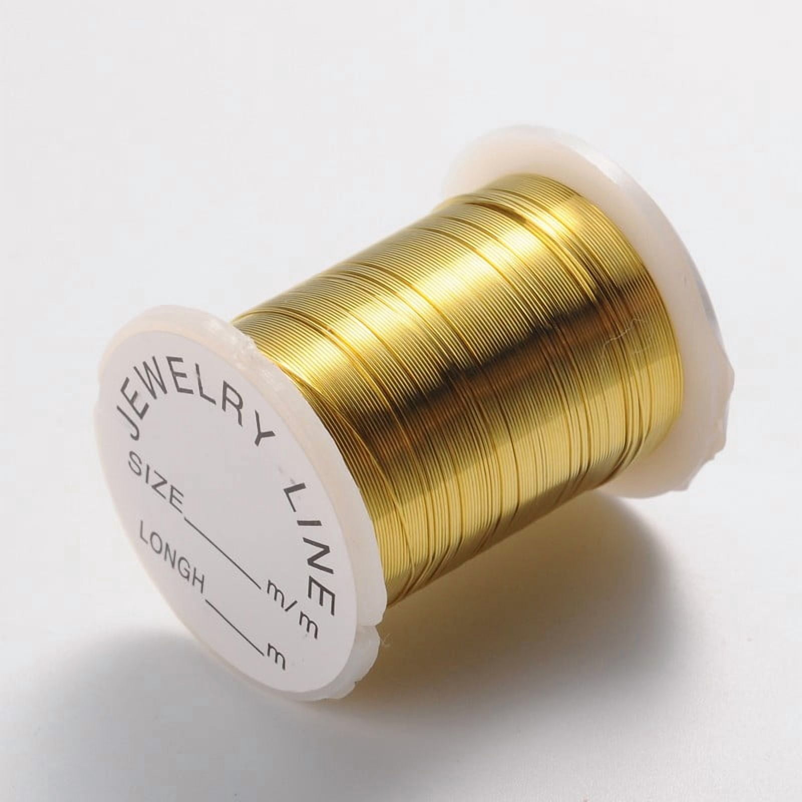 Round Copper Jewelry Wire Nickel Free Gold 28 Gauge(0.3mm) 32.8 Feet(10m)/roll 10 rolls/batch
