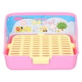thumbnail image 2 of Small Animal Litter Box Toilet, Easy To Install Stable Plastic High Hardness Small Animal Toilet  for Hamsters Rabbits Blue,Yellow,Pink,White, 2 of 7