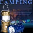 thumbnail image 3 of LED Camping Lantern Lightweight Waterproof Solar DC Rechargeable LED Flashlight Survival Kits - gold, 3 of 5