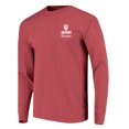 thumbnail image 2 of Men's Crimson Indiana Hoosiers Comfort Colors Mascot Overlay Long Sleeve T-Shirt, 2 of 3