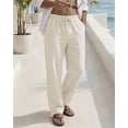 thumbnail image 4 of DOCVIT Mens Casual Pants Side Pockets Loose Fit with Elastic Waist Drawstring S-XXL, 4 of 7