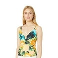 thumbnail image 2 of Lucky Brand Women's Tropic Paradise Strappy Slim-Fit Tankini Top Yellow XS, $64, 2 of 6