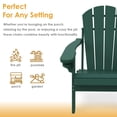 thumbnail image 2 of Pipopa Outdoor Folding HDPE Adirondack Chair with Cup Holder,All-Weather Patio Chair for Garden,Backyard,Pool,Forest, 2 of 8