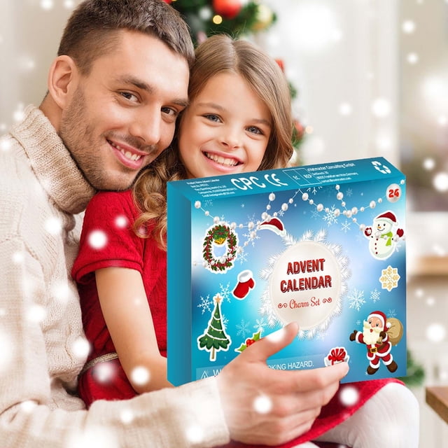 Fiudx Calendario de Adviento de Joyería, 24 Piezas de Oro Rosa, Elegantes Accesorios de Moda, Estilos Versátiles para Cualquier Ocasión, Regalo Espiritual para Mujer, Pulseras y Collares Ajustables,