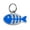 Blue, variant on YIFAEUX Stainless Steel Pet Tag for Small Dogs Cats Rust-Proof Engraved Letters Fish Shape Corrosion-resistant Kitten Name Tags