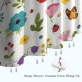 thumbnail image 6 of Pioneer Flower Floral Print Pattern Shower Curtain 84"x72", Bathroom Decorative Shower Curtain Set with 12 Hooks, Waterproof Washable, 6 of 6