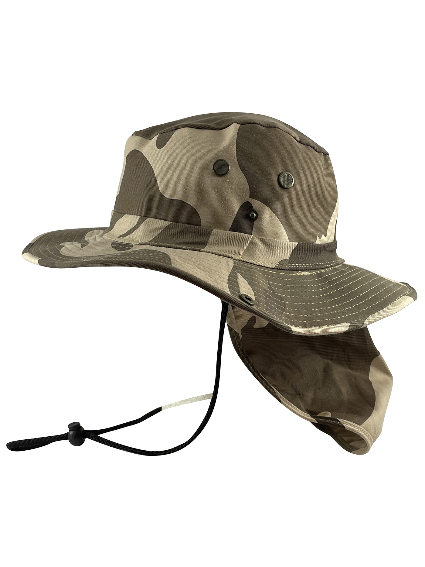 Top Headwear Safari Explorer Bucket Hat Flap Neck Cover - Desert Camo - S - image 2 of 3