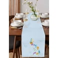 thumbnail image 2 of Colorful Map Burlap Cotton Table Runner 16x72 Inches Long, Modern Abstract Minimalist Illustration Art Farmhouse Table Runners, Outdoor Dining Tablecloths Decor for Baby Shower/Party/Wedding, 2 of 6
