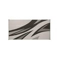 thumbnail image 3 of Faulkner Tapis de Patio 46258 Design Vagues d'Été; Longueur 16 Pieds x Largeur 8 Pieds; Noir; Polypropylène; Tissu Réversible; Résistant à la Moisissure; Sans Œillets/sac de Rangement; avec Attaches de Coin, 3 of 4