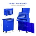 5 Drawers Rolling Tool Tool Chest with Detachable Top Toolbox