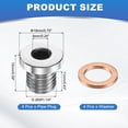 thumbnail image 2 of Uxcell 1/4" BSP Inner Hex Head, 4 Pcs Thread Sensor Plug Standard Pipe Fitting Plug, 2 of 7