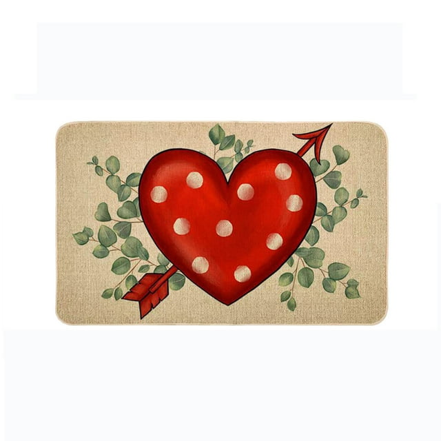 Hearth & Gear Valentines Day Decorative Floor Mats Home Non Decorations Washable Rugs For Kitchen Indoor Outdoor Entrance Bathroom Doormat Fall Throw Blankets for Couch Big Comfy Couch Blanket Fuzzy