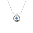thumbnail image 2 of Delight Jewelry Silvertone Blue Baby Rattle Laugh Ring Charm Necklace, 18", 2 of 4