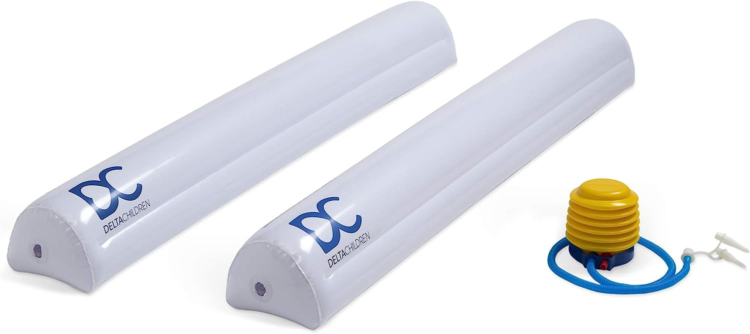 Inflatable Bed Rails for Toddlers & Kids with Foot Pump (2 Pack) Leak