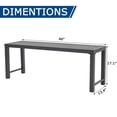 thumbnail image 4 of Outdoor Metal Garden Bench, Patio Backless Bench, Weatherproof Park Benches for Gardens, Patios​, Gray, 4 of 6