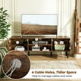 thumbnail image 2 of TV Stand for TVs up to 60", Mid Century TV Console with Adjustable Shelf, Modern Entertainment Center Media Console Table for Living Room in Brown, 2 of 7
