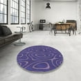 thumbnail image 3 of Ahgly Company Indoor Rectangle Patterned DarkSlate Blue Purple Area Rugs, 4' x 6', 3 of 6