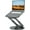 Gray, variant on Telescopic Laptop Stand for Desk with 360? Swivel Base, Sit to Stand, Height Adjustable, Portable Riser Holder for Posture, Compatible with Laptops 10-17"-