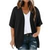thumbnail image 7 of Posijego Women's Plus Size Cardigans Short Sleeve Open Front Casual Summer Cardigan Jackets Spring Outerwear for Women, 7 of 7