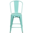 thumbnail image 6 of Merrick Lane Vertical Slat Back Counter Stool, Mint Green, 6 of 11