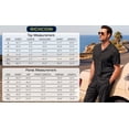 thumbnail image 7 of RICHCOIN Men 2 Piece Linen Outfit Beach Button Down Shirt Casual Loose Pant Sets, 7 of 7