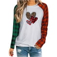 thumbnail image 2 of Nouveaux Hauts pour Femmes 2023 Mode Col Rond T-Shirt à Manches Longues Automne Imprimé Blouse Ample Hauts Grande Taille Chemise à Manches Longues pour Femmes, 2 of 5