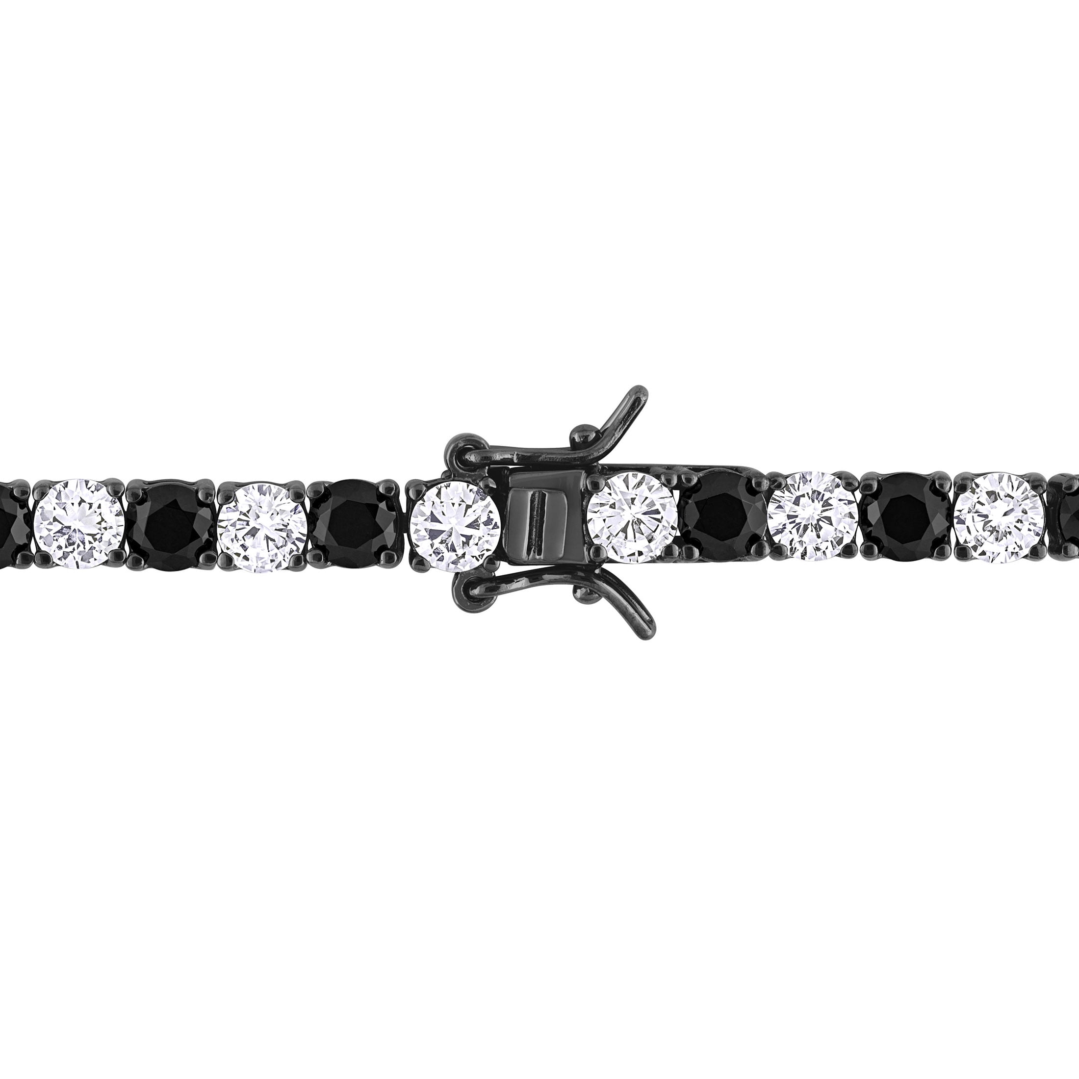 Everly Men's Created Sapphire Sterling Silver Tennis Bracelet