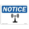 thumbnail image 1 of SignMission OS-NS-A-1014-L-16642 10 x 14 in. OSHA Notice Sign - Symbol Only - Radio Frequency Hazard, 1 of 1
