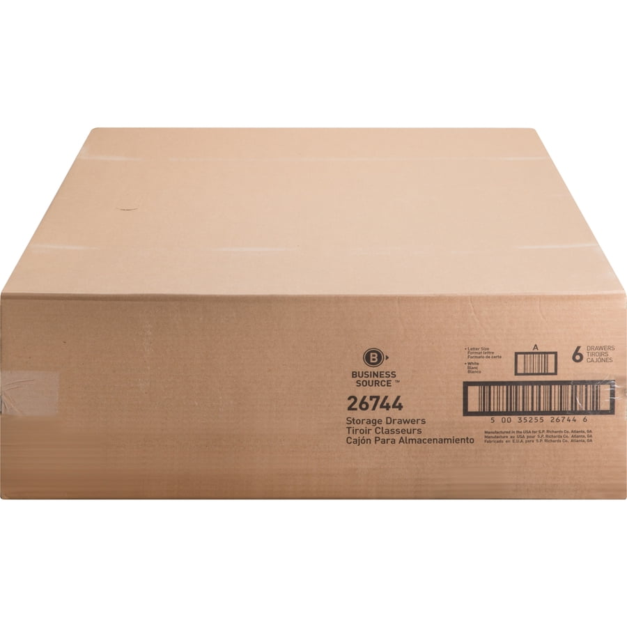 Business Source Stackable File Drawer - Internal Dimensions: 12.25 in W X 23.50 in D X 10.25 in H, External Dimensions: 14 in, White