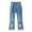 Blue, variant on Flare Jeans for Girls 14-16 Girls Jeans Denim Elastic High Waisted Wide Leg Baggy Cargo Pants with Pockets 5-14 Years Streetwear Ripped Denim Pants