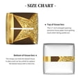 thumbnail image 5 of Lsque Golden Glitter And Light Printed Tissue Box Cover Holder, Facial Paper Organizer Dispenser,Square with Bottom Belt, PVC Leather Decorative Organizer, 5 of 8