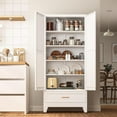 thumbnail image 7 of 71"H Tall Metal Pantry Cabinet with 4 Doors and Adjustable Shelves,White, 7 of 7