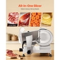 thumbnail image 5 of KFFKFF Commercial Electric Meat Slicer, 320W Food Slicer with 12" Carbon Steel Blade, Integrated Sharpener & Adjustable Thickness Range 0-0.6" for Frozen Meat, Ham, Bread, and Steak, UL Certified, 5 of 9