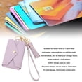 thumbnail image 3 of Cards Photo Holder Wallet, PU Leather 3 Inch Picture Storage Pocket With Keychain For  Mini Series, Small Credit Card Holder With Snap Button For Travel Outdoor, Holiday Gift, 3 of 8