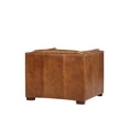 thumbnail image 3 of Crafters and Weavers Tuxedo Contemporary Leather Arm Chair in Light Brown, 3 of 5