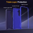 thumbnail image 4 of SHILIU-Anshow Étui Robuste pour Samsung Galaxy S25 Plus, Antichoc de Qualité Militaire, Protection Rigide à 3 Couches, Anti-Poussière, Durable et Absorbant les Chocs avec Protection de Port, Bleu Foncé, 4 of 4