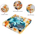 thumbnail image 4 of Fall Throw Blanket Pumpkin Blanket Thanksgiving Decor Cream Ivory Autumn Pumpkin Print on Soft Fleece Beige for Couch/Chair (60" x 50"), 4 of 5