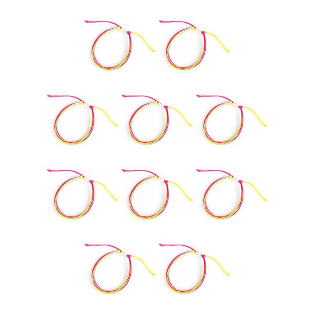 Guardurnaity trenzada elegante joyería estética Multicolor cordón cómodo accesorio de moda para chicas adolescentes púrpura + amarillo Morado+Amarillo 10Conjunto