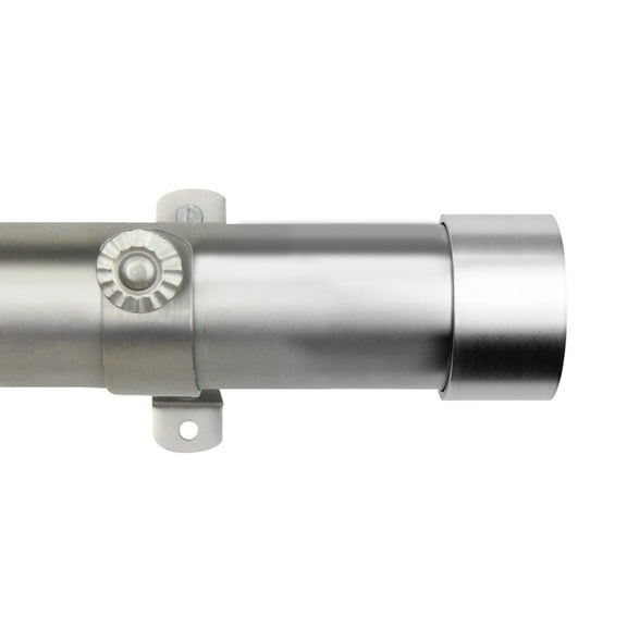 Sims Curtain Rod 1.5 inch 66" - 115" long - Satin Nickel